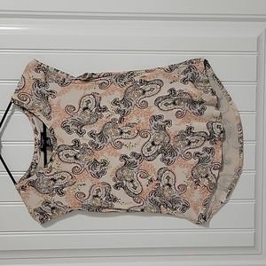 WOMEN'S Petite XS Paisley Rayon Spandex Top